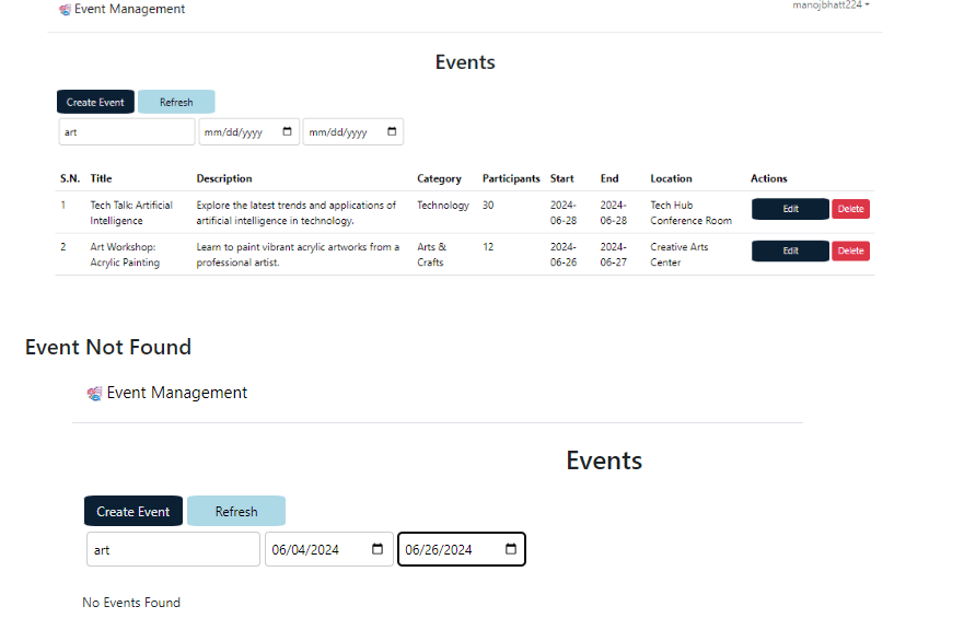 Event Management System